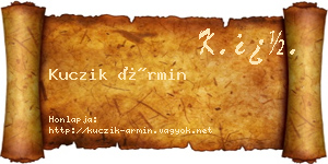 Kuczik Ármin névjegykártya